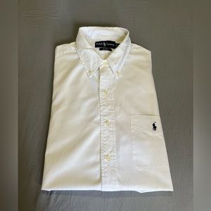 Men's Ralph Lauren off White long sleeve shirt Size L